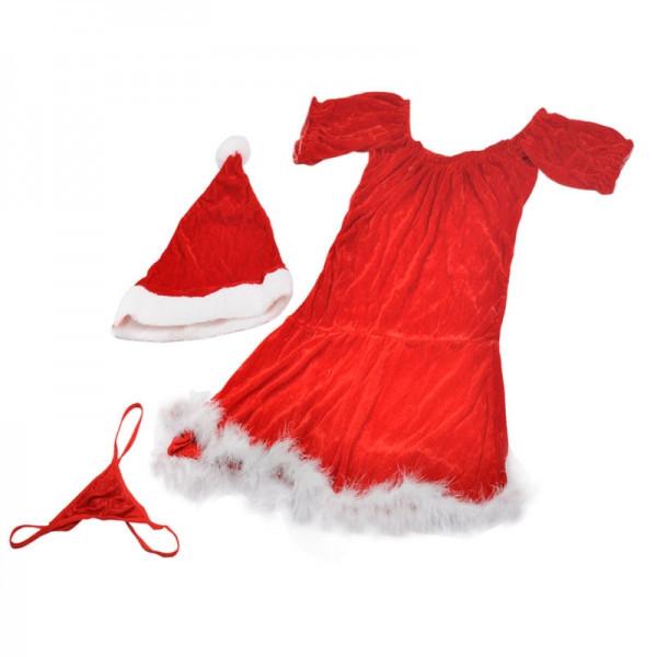 Sexy Christmas Style Women’s Lingerie Set Red & White