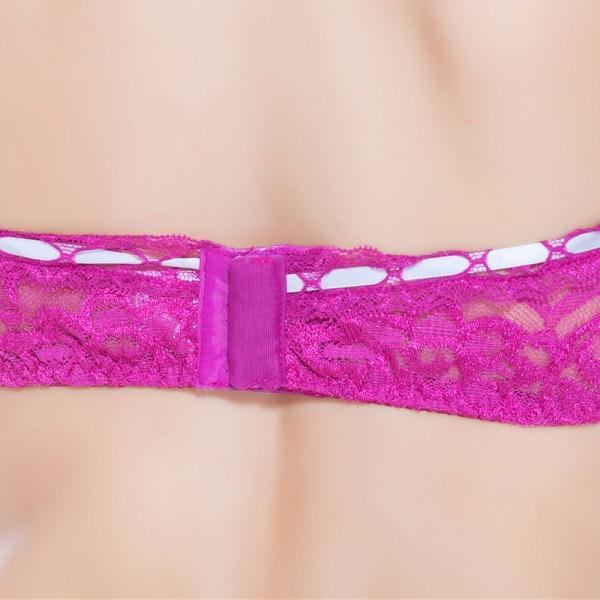 Halter Sexy Lingerie Bikini Bra Panty Set Rose Red